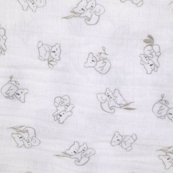 H&M Gray Koala White Muslin Lovey Security Blanket 23" X 25" - Picture 2 of 4